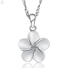 Collar de plata esterlina de la cadena 925 de la joyería de la flor